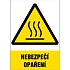 Značka Nebezpečí opaření, samolepicí fólie, 210 × 297 mm